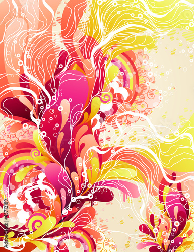 Colorful candies splash. Abstract vector illustration.