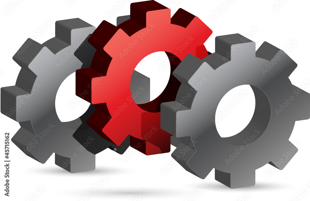 Unique gears illustration design