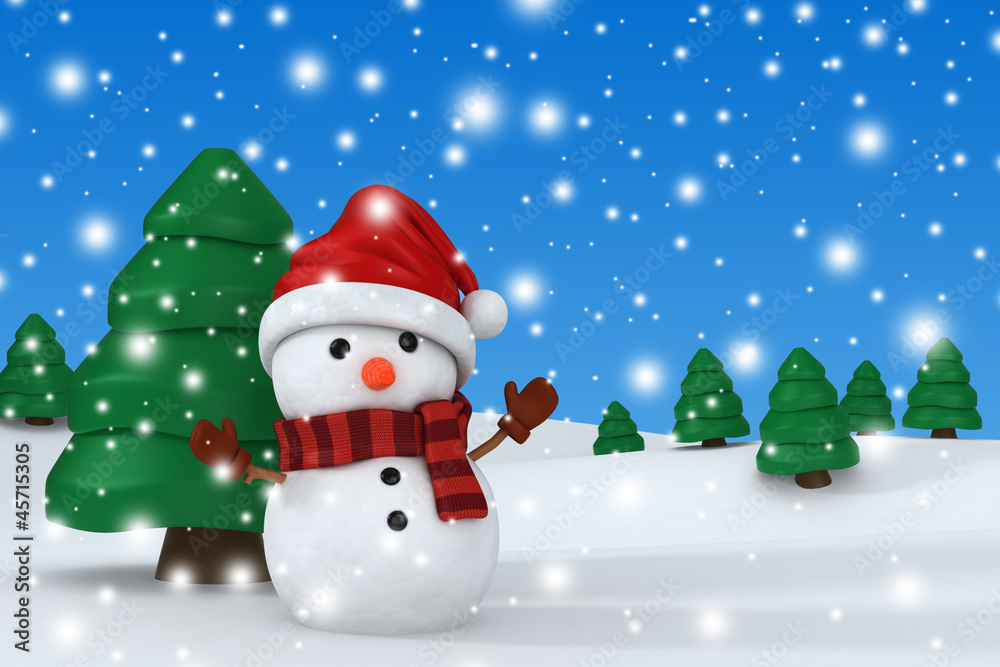 3d render of a snowman 3d render of a snowman