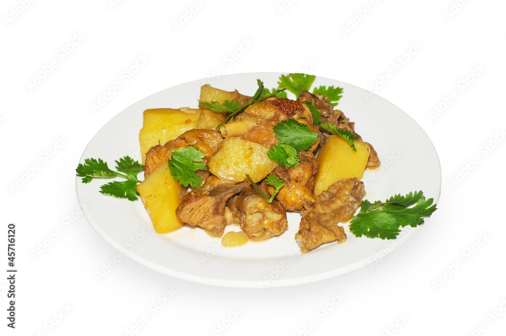 Potato stewed chicken Potato stewed chicken