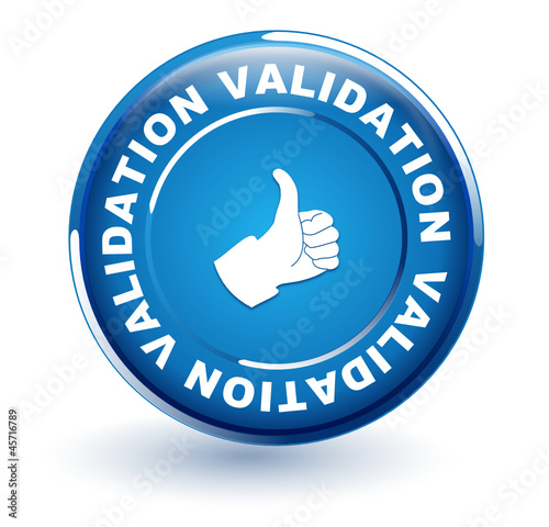 validation sur bouton bleu