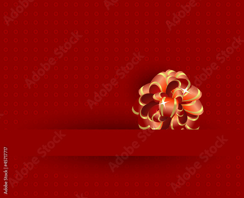Red Christmas and bow