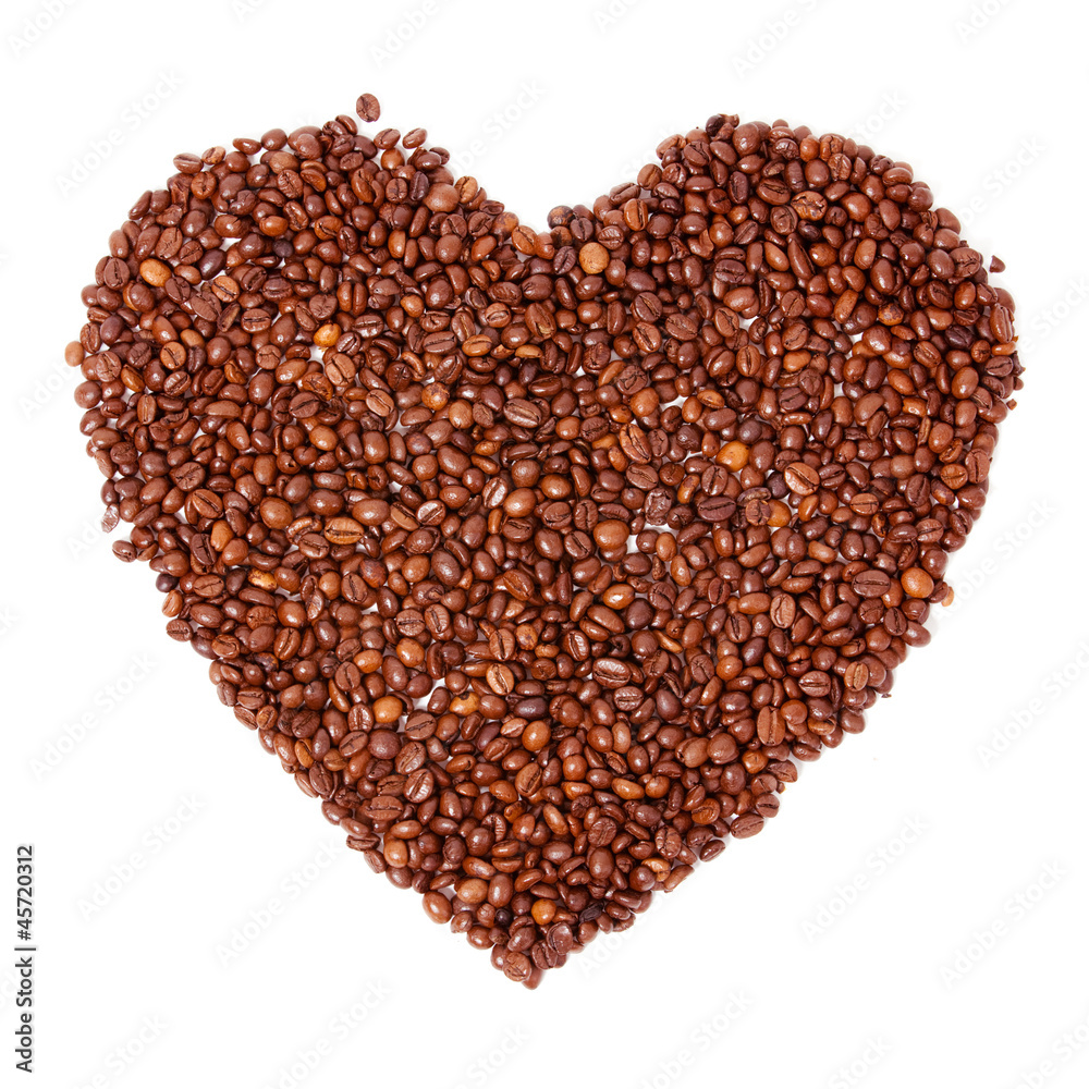 Heart of coffee beans Heart of coffee beans