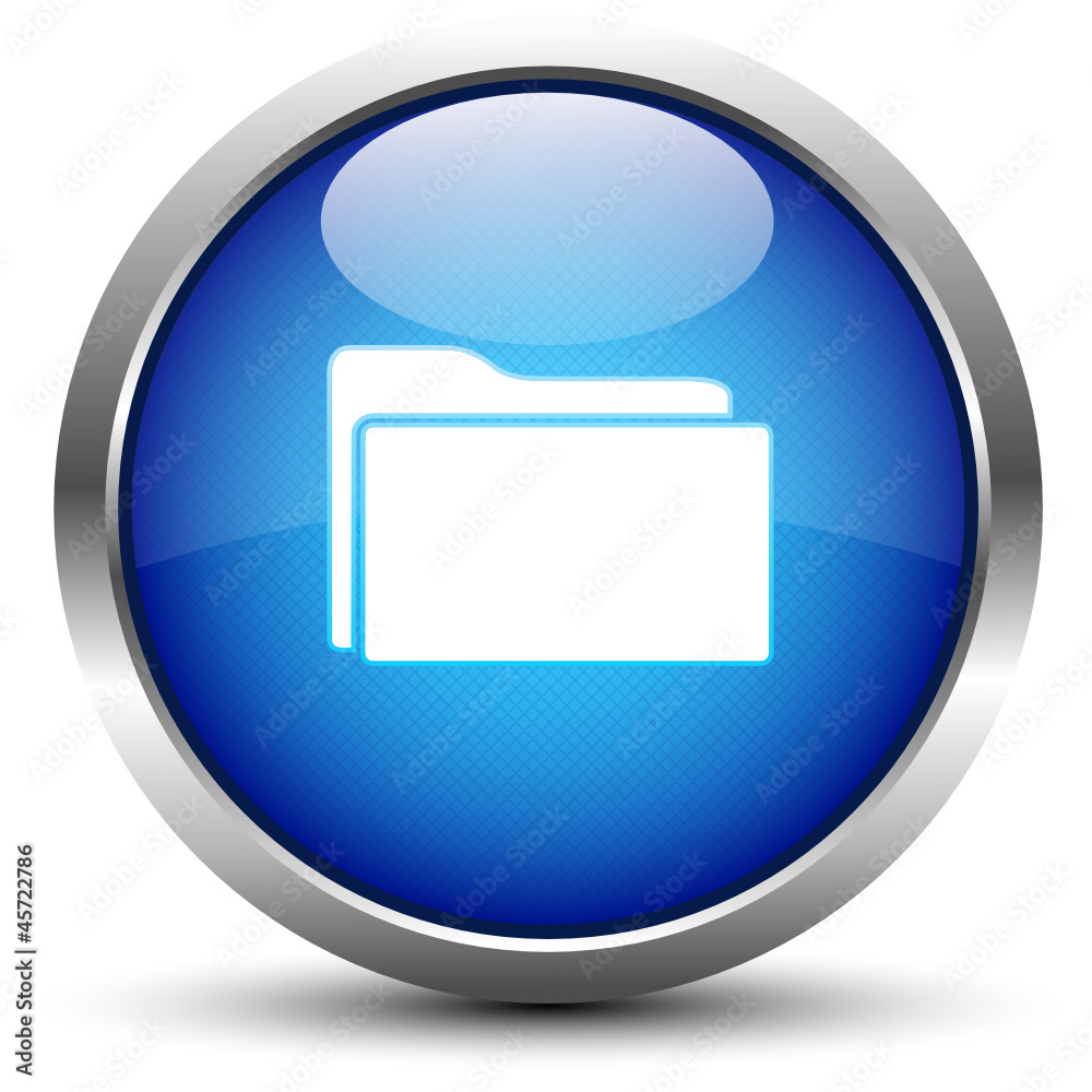 Ordner Button Blau Ordner Button Blau