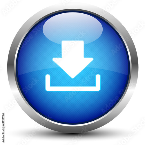 Download Button Blau