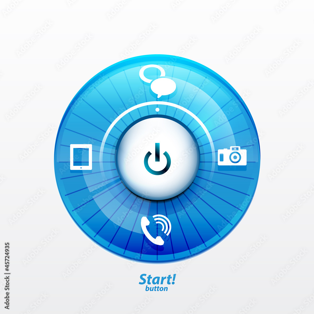 Power button with options