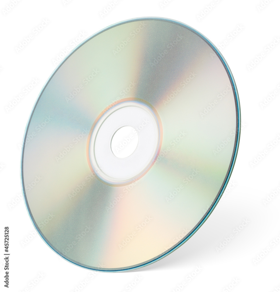 CD or DVD isolated on white with clipping path CD or DVD isolated on white with clipping path