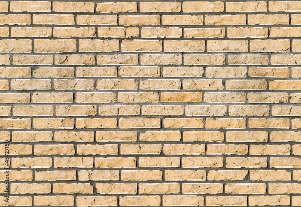Small-scale yellow brick wall Small-scale yellow brick wall
