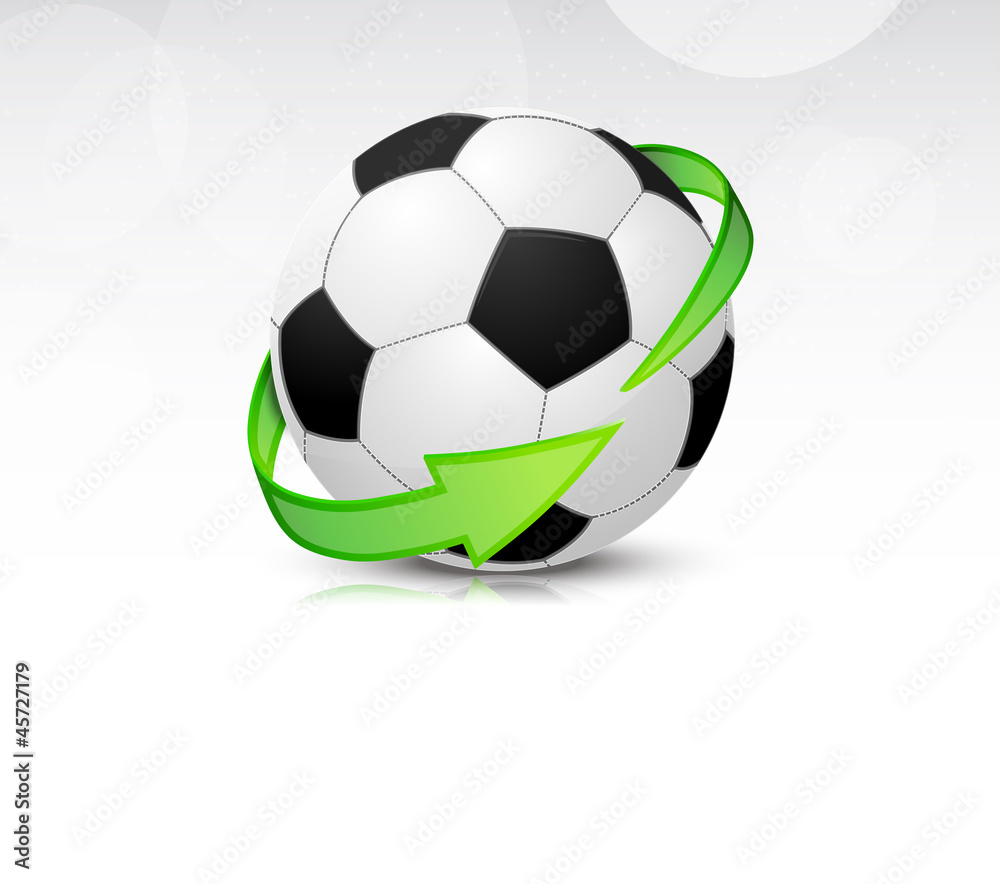 Obraz premium Soccer balls with arrows