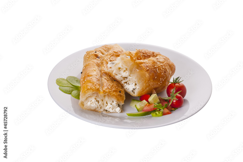 Börek auf dem Teller Börek auf dem Teller