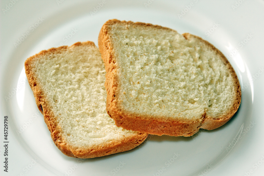 bread on a plate