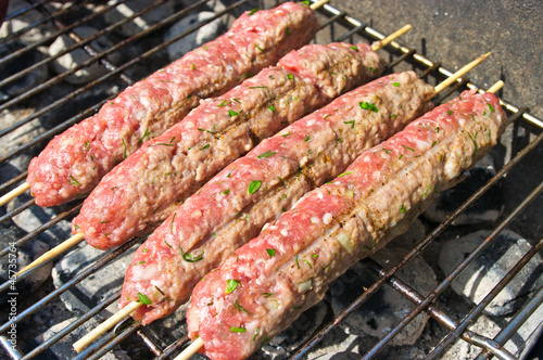 Kebab during the preparation