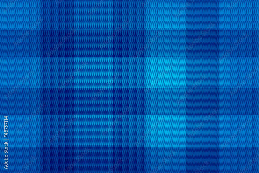 Naklejka tło wzór dzianiny niebieski kratę CARO #45737114 - 3D Kwadraty -  Naklejki | ecowall24.pl