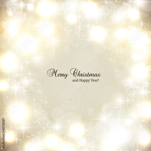 Elegant Christmas background with snowflakes and place for text.