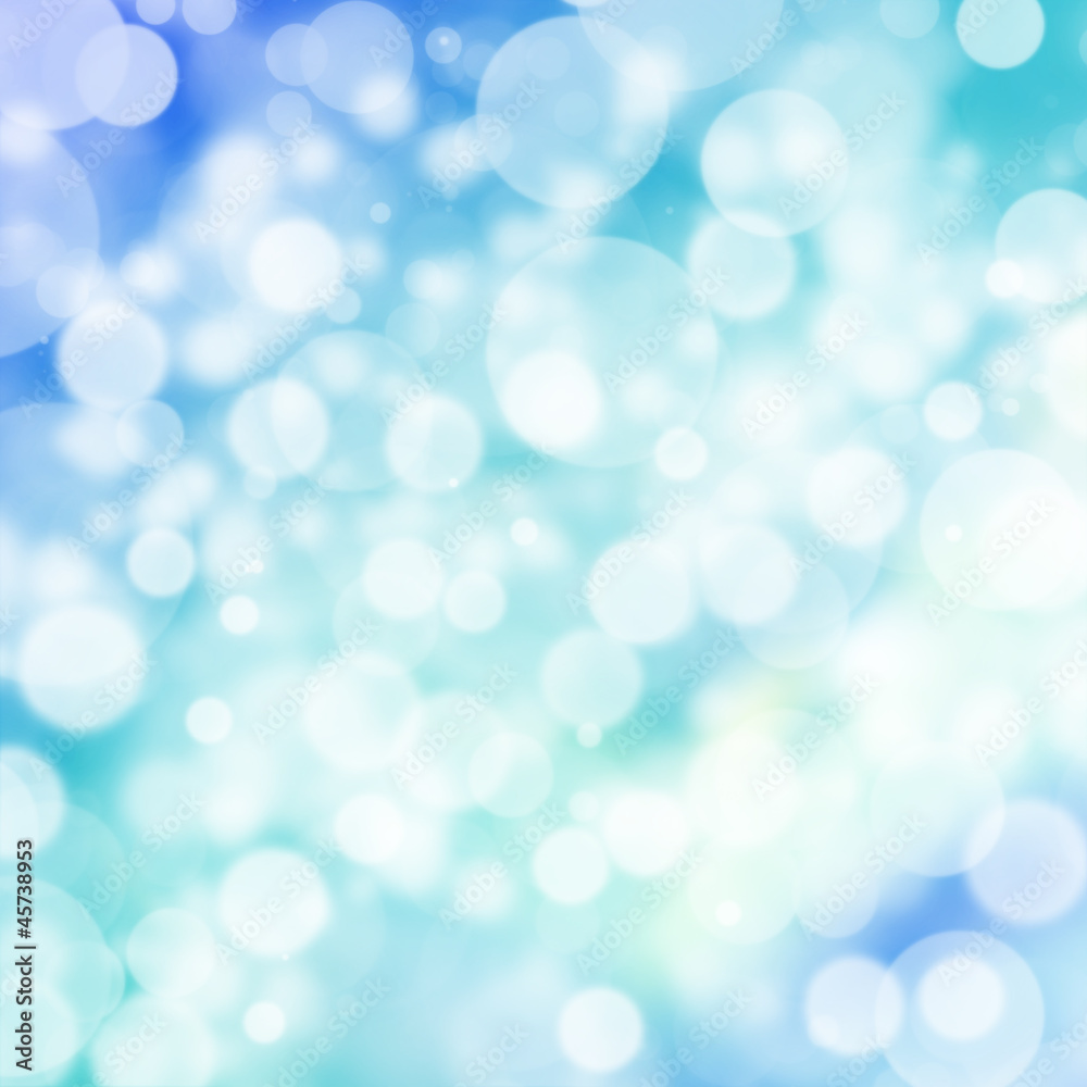 Abstract digital bokeh effect on blue background