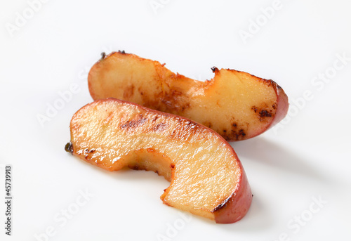 Pan fried apple slices