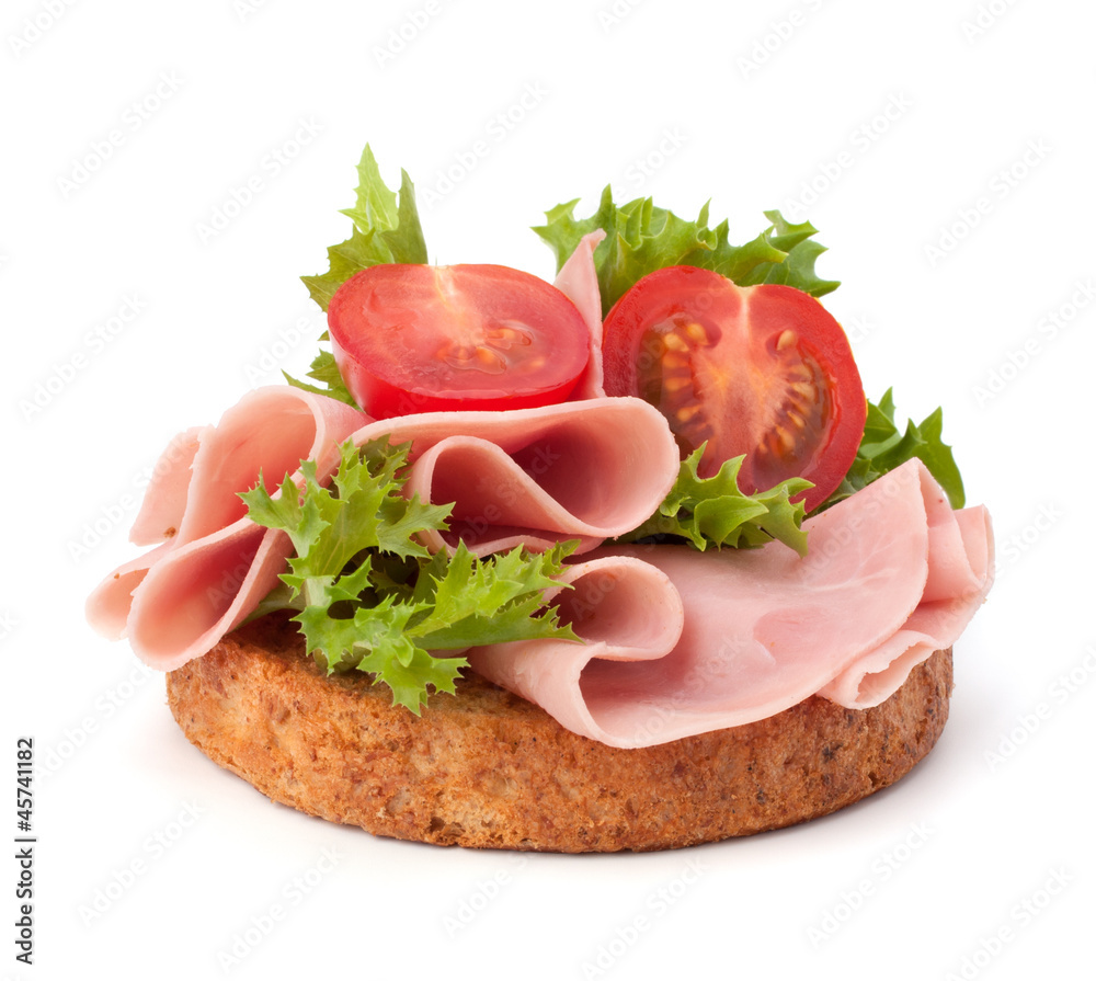 healthy sandwich with vegetable and smoked ham healthy sandwich with vegetable and smoked ham