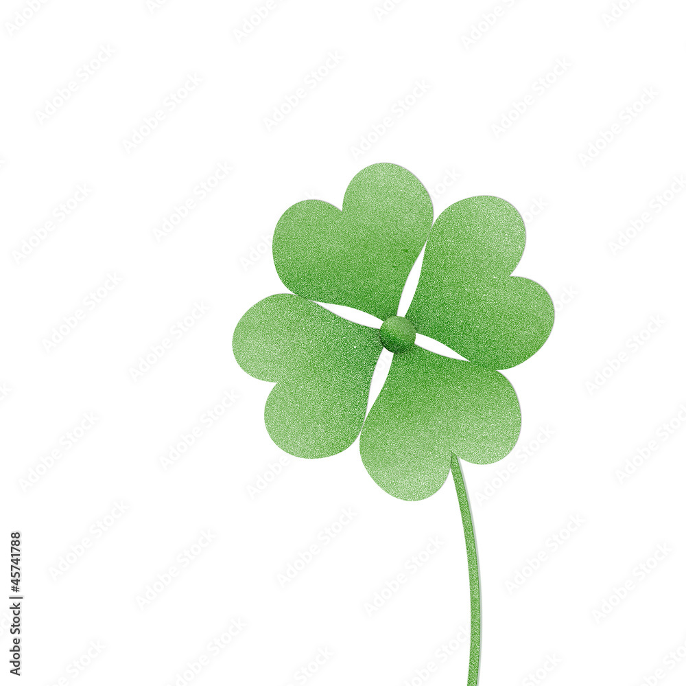 recycle paper clover with four leaves recycle paper clover with four leaves