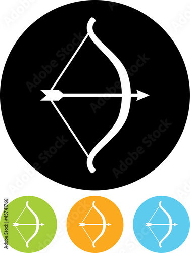 Vector icon isolated on white - Bow and Arrow