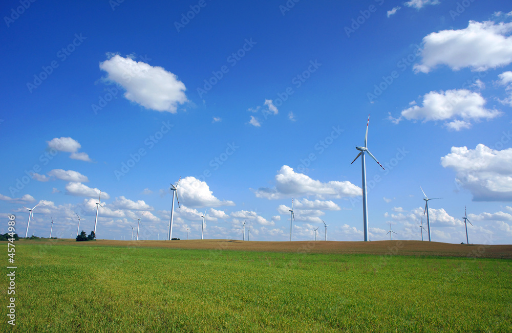 elektrownia wiatrowa - obrazy, fototapety, plakaty 