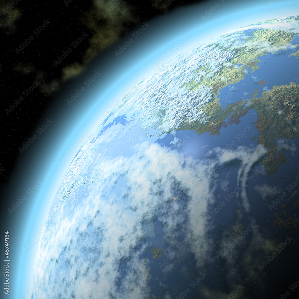 illustration of blue planet