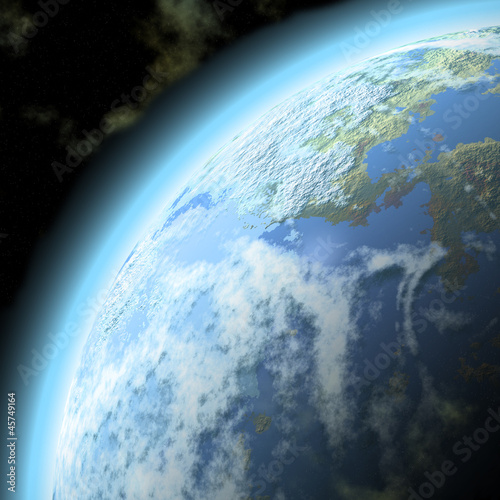 illustration of blue planet