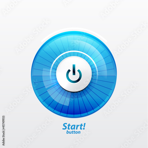Power button with empty glass screen