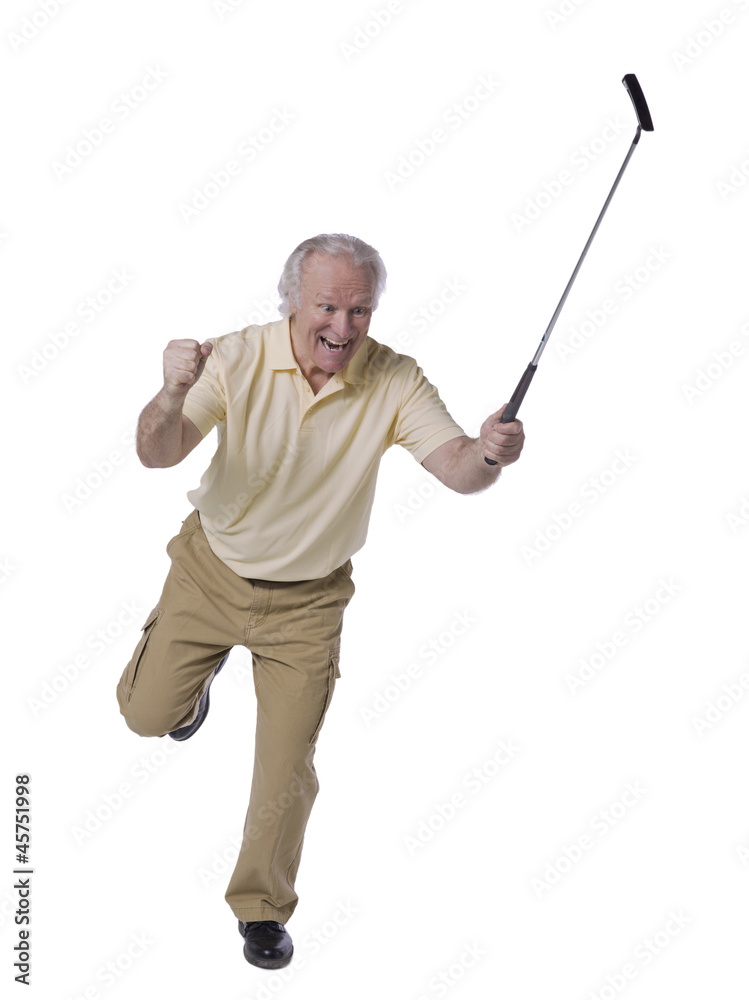happy old golfer happy old golfer