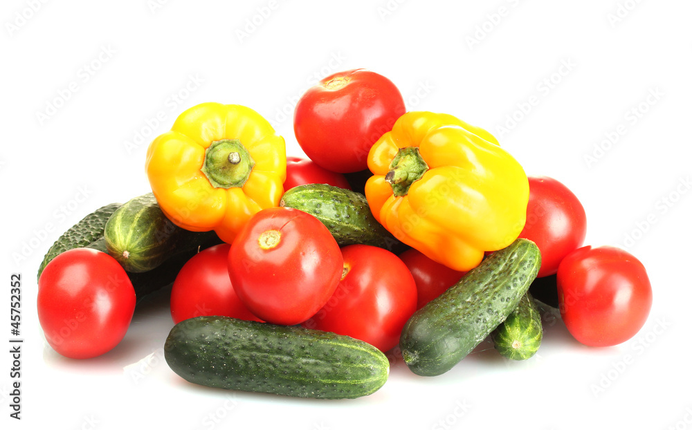 fresh vegetables isolated on white fresh vegetables isolated on white