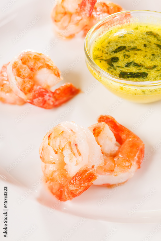 shrimps with sauce shrimps with sauce