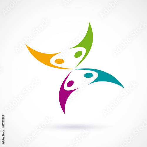 Logo happy people # Vector