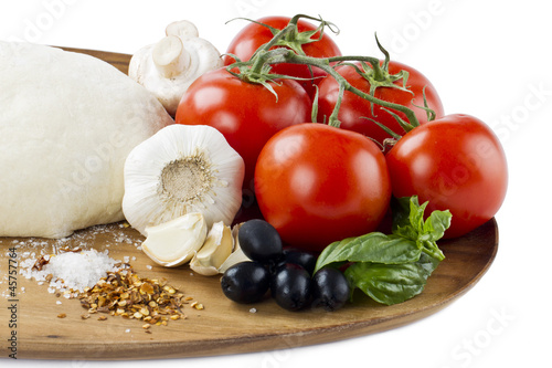cropped image of pizza ingredient