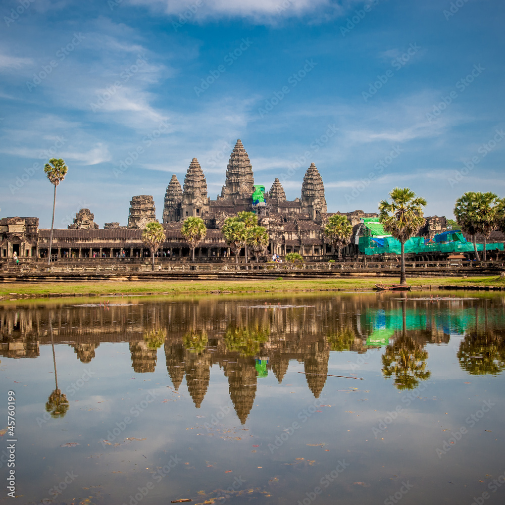 Angkor Wat temple at sunrise, Cambodia Angkor Wat temple at sunrise, Cambodia