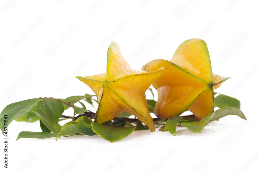 Fototapeta premium Starfruit, carambola isolated on white background.