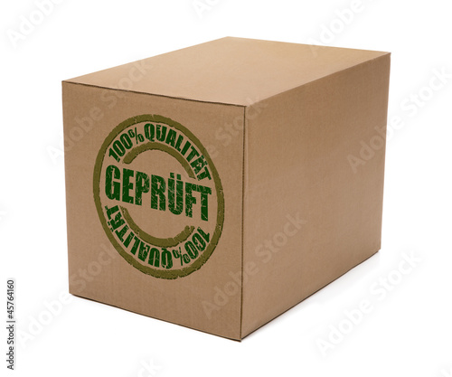 Paket mit Prüfstempel