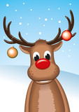 Christmas Rudolph the Reindeer vector