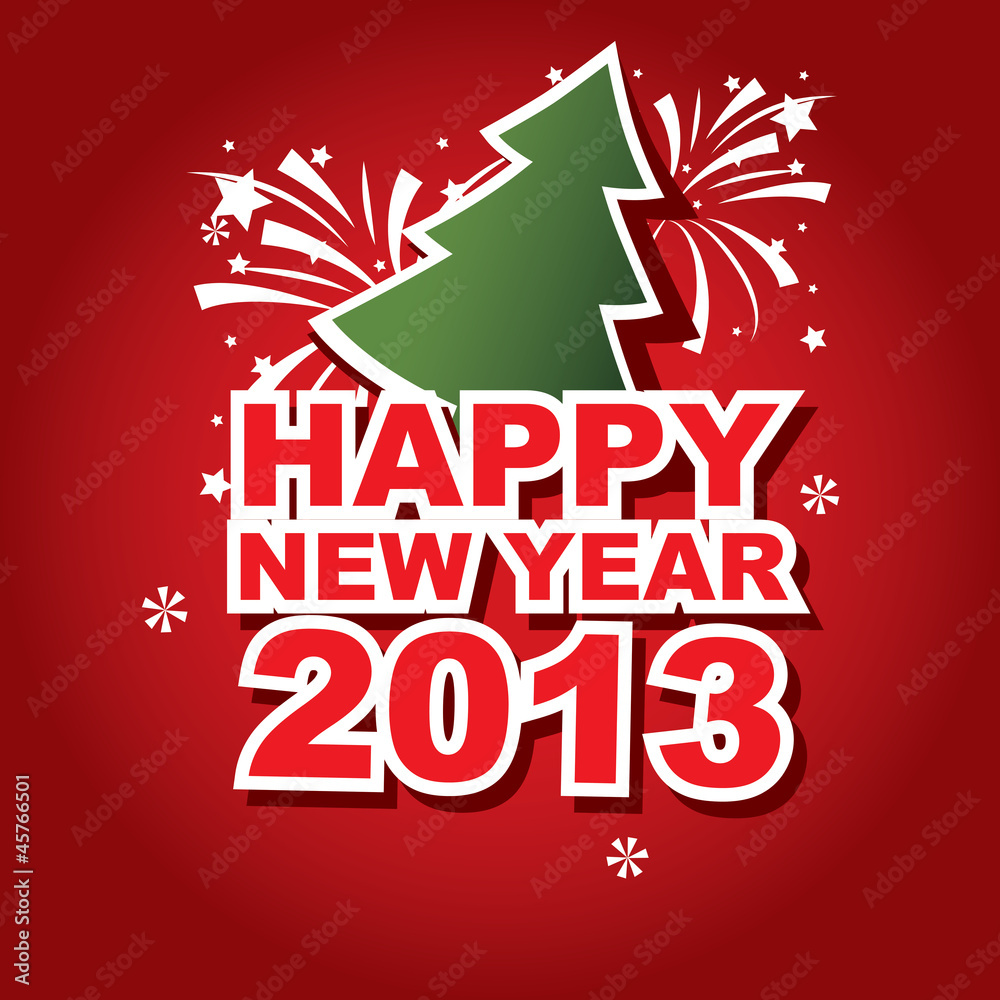 vector banner New Year 2013
