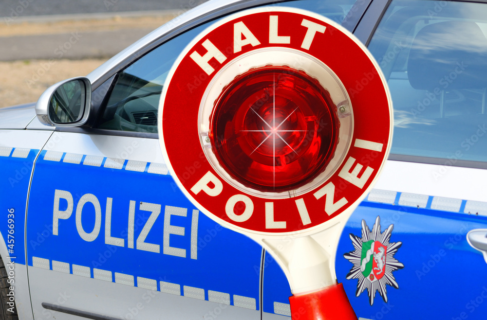 Polizeikelle - Halt Polizei Stock-Foto