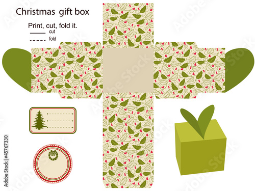 Christmas Gift box template