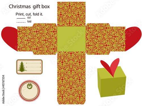 christmas Gift box template