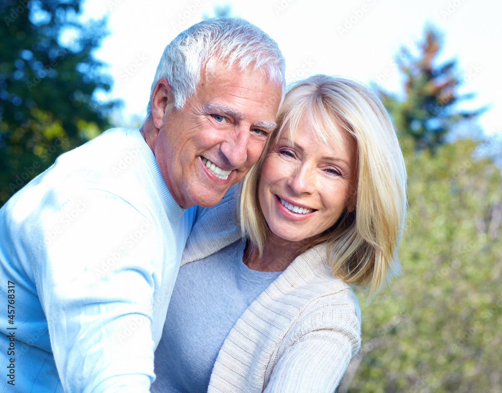 Happy senior couple.