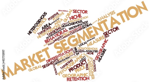 Obraz na płótnie Word cloud for Market segmentation