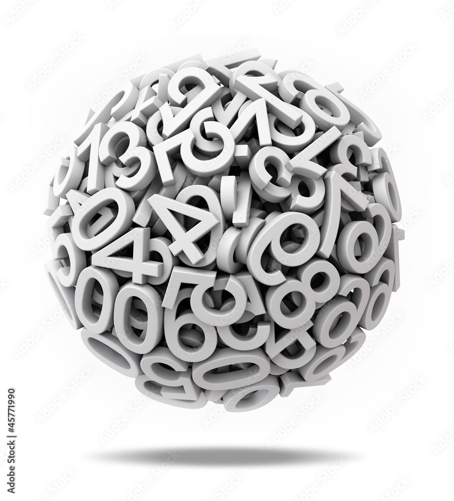 sphere made of numbers sphere made of numbers