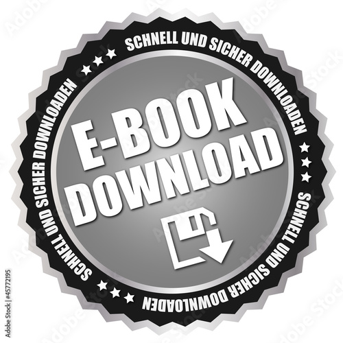 Button "E-Book Download" - Ebook - Grau/Schwarz/Silber