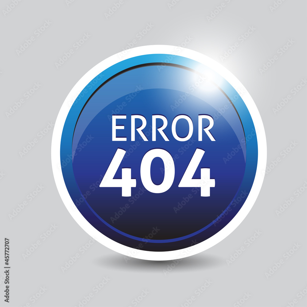Error 404 blue button Error 404 blue button