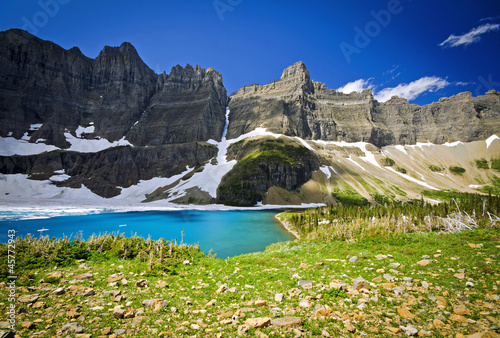 Blue Iceberg Lake Top View