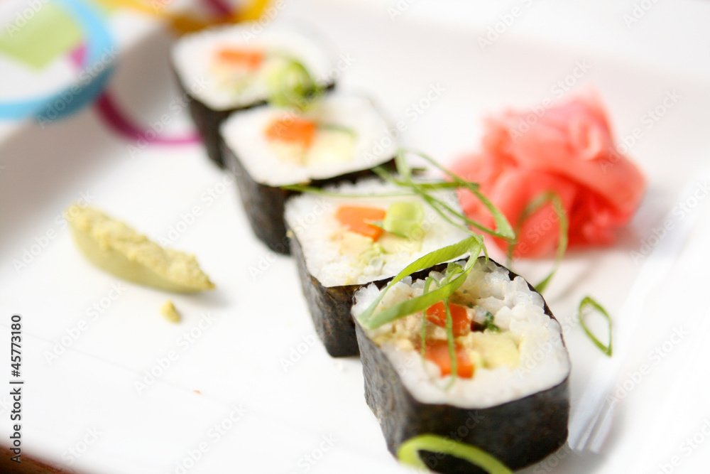 Vegetable Roll Sushi Vegetable Roll Sushi