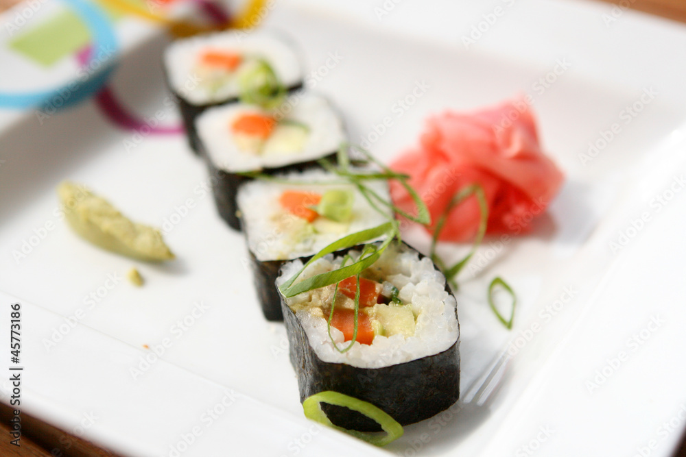 Vegetable Roll Sushi Vegetable Roll Sushi