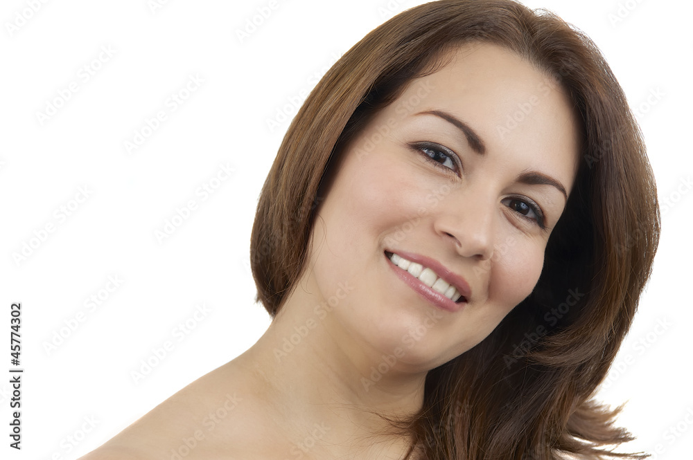 Portrait of a woman, isolated on white Portrait of a woman, isolated on white