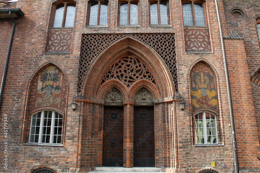 Tür des Altstädtischen Rathauses in Brandenburg a.d. Havel